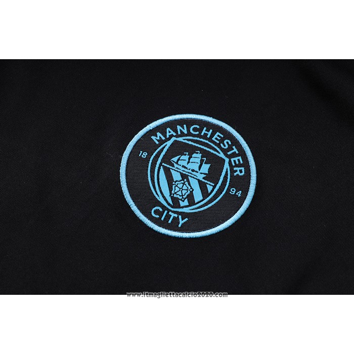 Tuta da Track Manchester City Manica Corta 2022 2023 Nero - Pantalon Corto